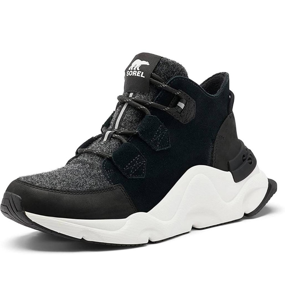 SOREL Womens Kinectic Black Fashion Sneaker Size 8